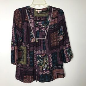 Skies Are Blue Stitch Fix  Blouse Size S BOHO